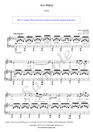Ave Maria, D 839 - E flat Major