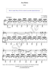 Schubert : Ave Maria - F Major