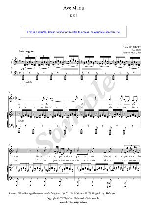 Ave Maria, D 839 - F Major