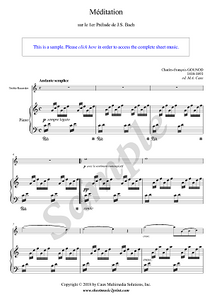 Gounod : Ave Maria - Treble Recorder