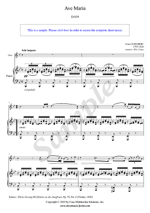 Schubert : Ave Maria - Oboe