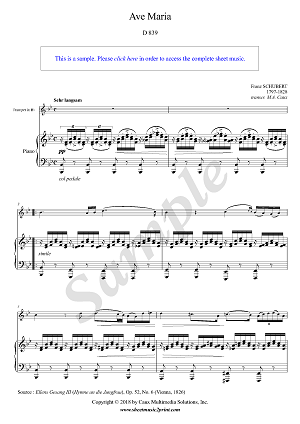 Schubert : Ave Maria - Trumpet