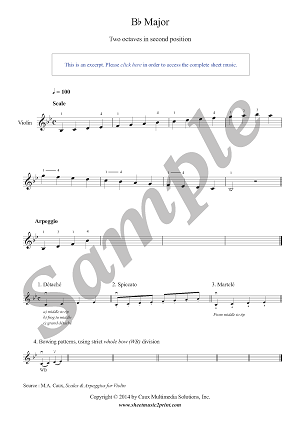 B flat Major Scale & Arpeggio