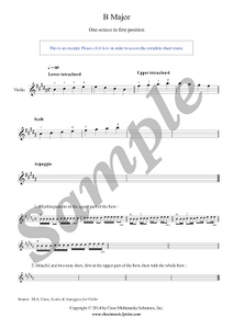 Violin : B Major Scale & Arpeggio - Grade 1