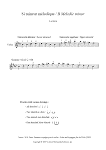 B Melodic minor - Violin