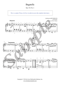 Beethoven : Bagatelle Op. 119, No. 1