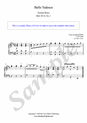 German Dance in D Major, Hob. IX:22, No. 1