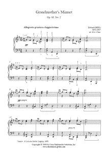 Grieg : Grandmother's Minuet, Op. 68, No. 2