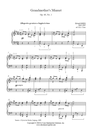 Grandmother's Minuet, Op. 68, No. 2