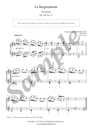 La Bergeronnette, Op. 100, No. 11