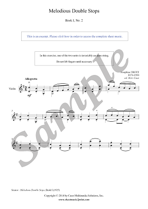 Melodious Double Stops, Book I, No. 2