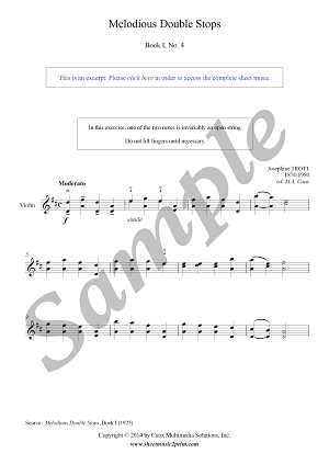 Melodious Double Stops, Book I, No. 4
