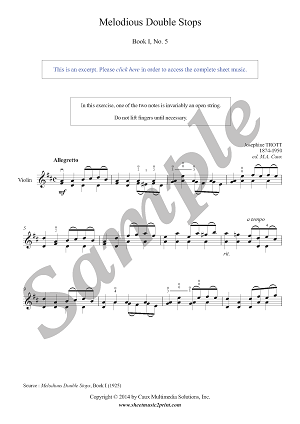 Melodious Double Stops, Book I, No. 5