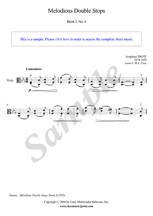 Melodious Double Stops, Book I, No. 6