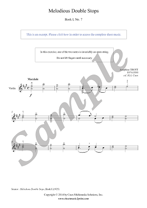 Melodious Double Stops, Book I, No. 7