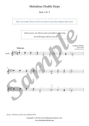 Melodious Double Stops, Book I, No. 8