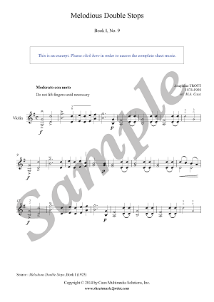 Melodious Double Stops, Book I, No. 9
