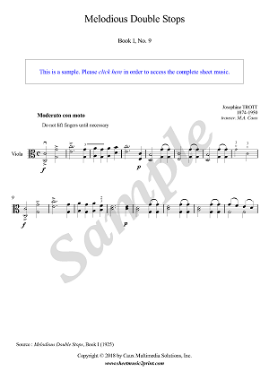 Melodious Double Stops, Book I, No. 9
