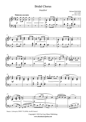 Wagner : Bridal Chorus - Simplified
