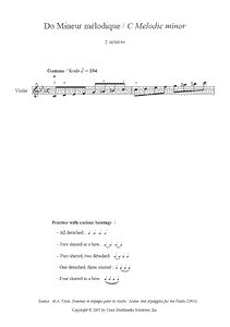 C Melodic minor - Violin