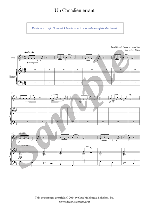 Un Canadien errant - Theme and variations