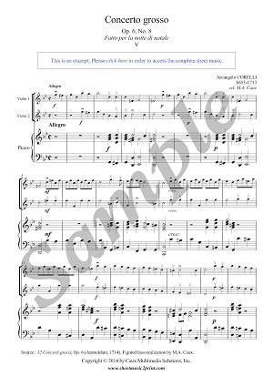Concerto grosso Op. 6, No. 8 (5/6)