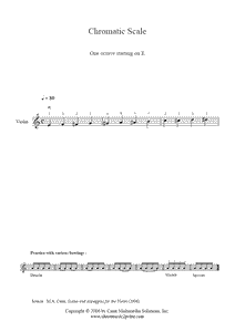 Chromatic Scale : One Octave - Violin