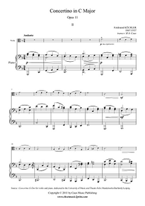 Küchler : Concertino Op. 11 - Viola - Andante