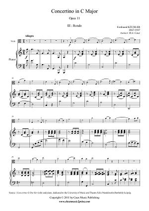 Küchler : Concertino Op. 11 - Viola - Rondo