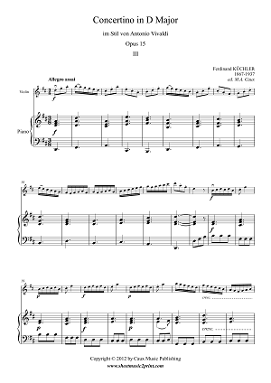 Concertino in D Major, Op. 15 (3/3)