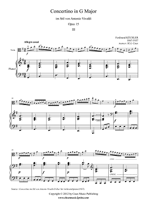 Concertino in G Major, Op. 15 (3/3)