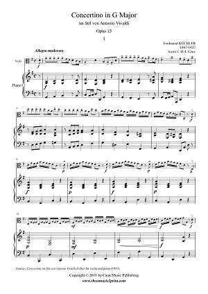 Concertino in G Major, Op. 15 (1/3)