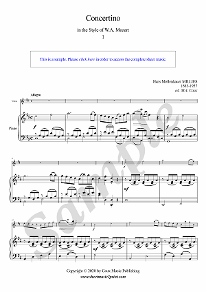 Concertino in the Style of W.A. Mozart (1/3 : Allegro)