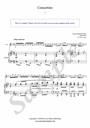 Concertino in G Major (1/3 : Allegro moderato)