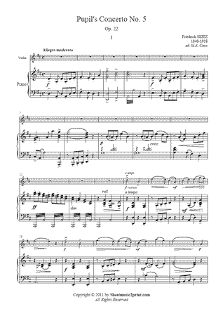 Concerto No. 5 in D Major, Op. 22 (I : Allegro moderato)