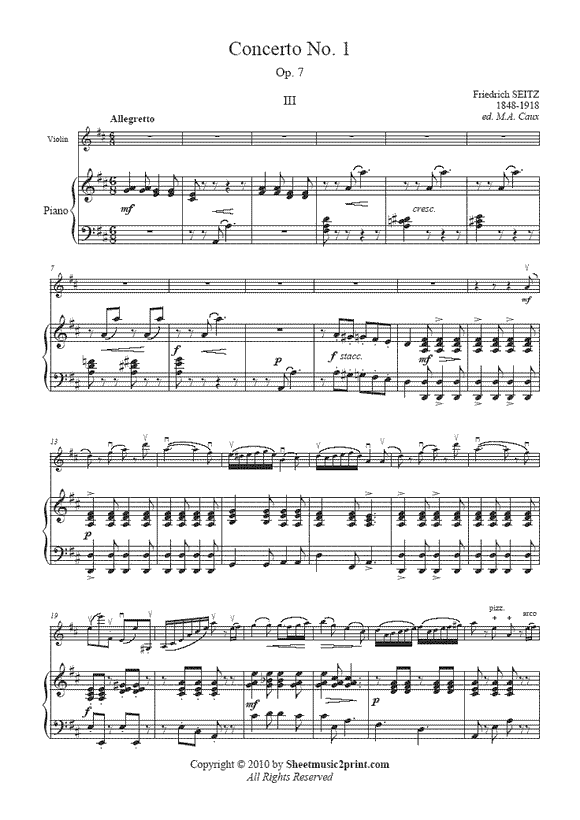 Seitz : Concerto Op. 7 (III : Allegretto)
