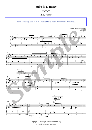 Courante from Suite HWV 437