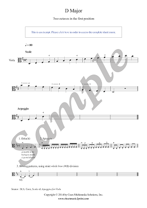 D Major Scale & Arpeggio