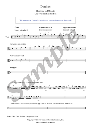 D minor Scales & Arpeggio