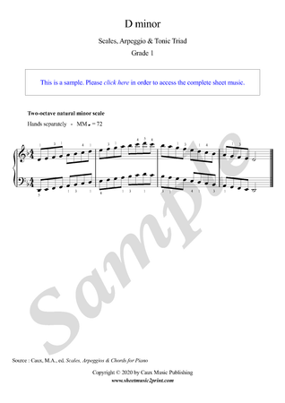 D minor - Grade 1