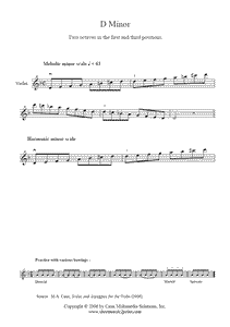 D minor Scales & Arpeggio - Violin