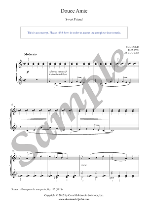 Douce Amie, Op. 103
