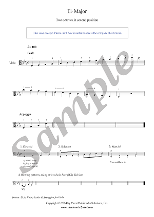 E flat Major Scale & Arpeggio