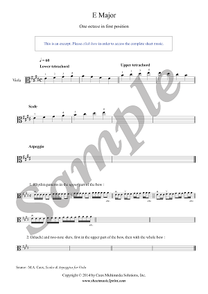 E Major Scale & Arpeggio