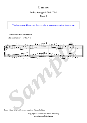 E minor - Grade 1