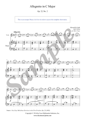 Allegretto in C Major, Op. 22, No. 2