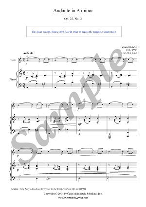 Andante in A minor, Op. 22, No. 3