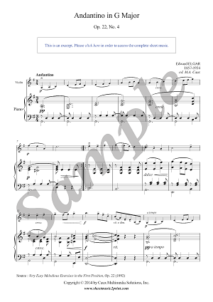 Andantino in G Major, Op. 22, No. 4
