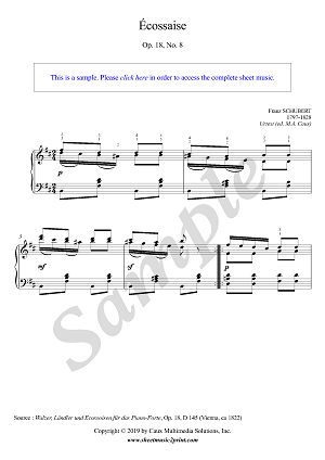 Ecossaise D 145, Op. 18, No. 8