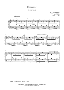 Schubert : Ecossaise D 299, No. 5